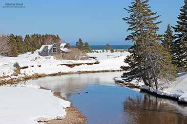 Schöne Aussicht Winter Cape Breton Island